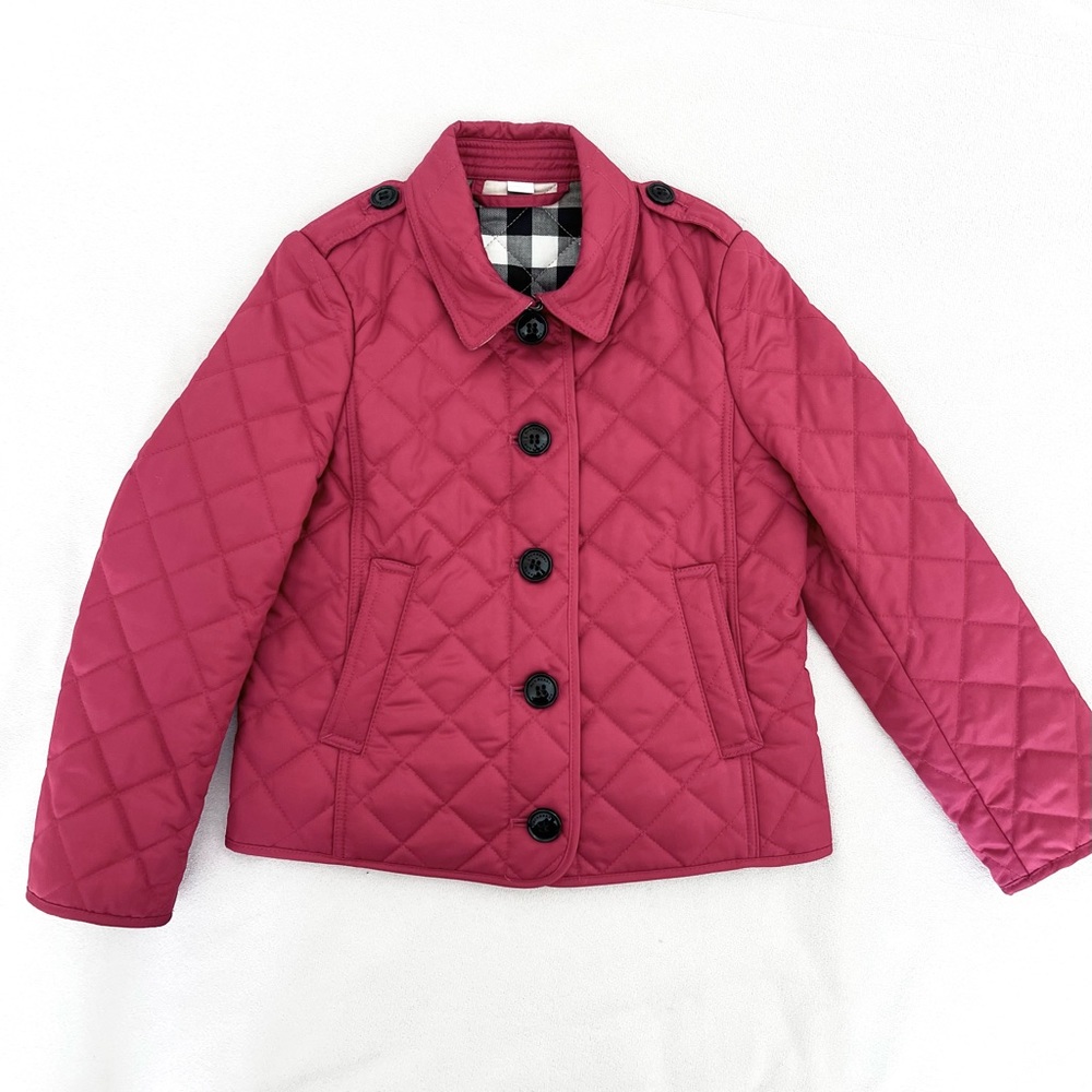 Burberry girls quilted jacket, size 5 yrs